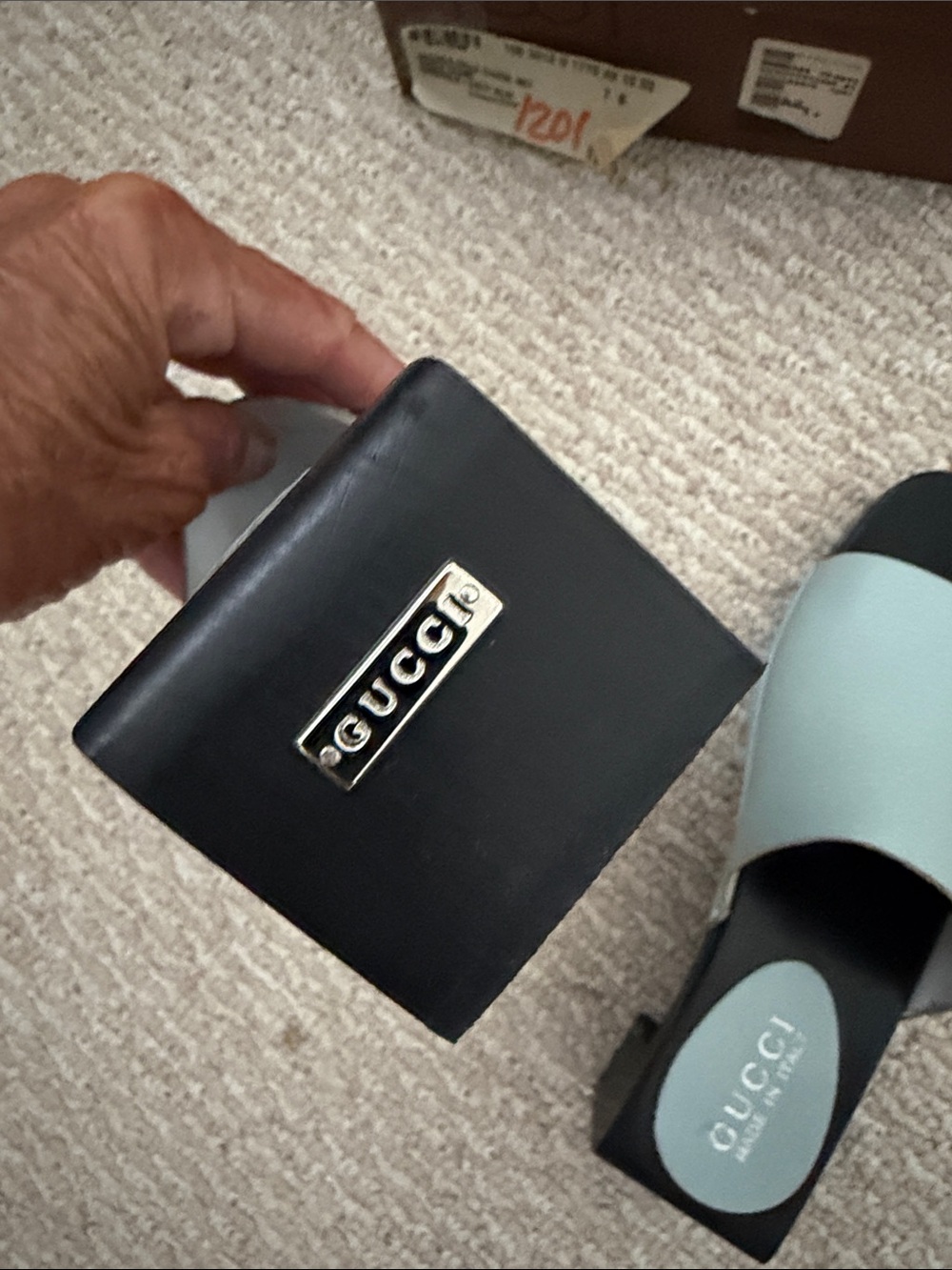 Gucci Light Blue Slides - Picture 4 of 5